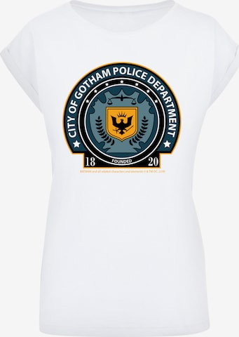 T-shirt 'Batman Gotham Police Dept' F4NT4STIC en blanc : devant