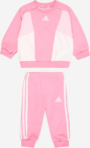 ADIDAS SPORTSWEAR - Fato de treino 'Colorblock French Terry' em rosa: frente