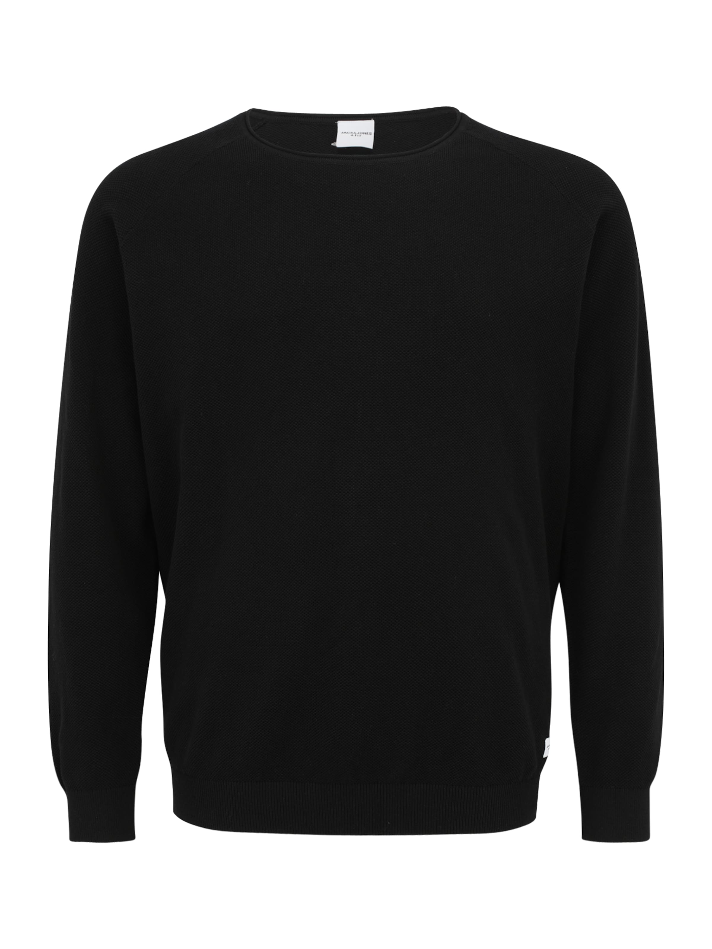Jack & Jones Plus Πουλόβερ 'JJEHILL' σε μαύρο: μπροστά