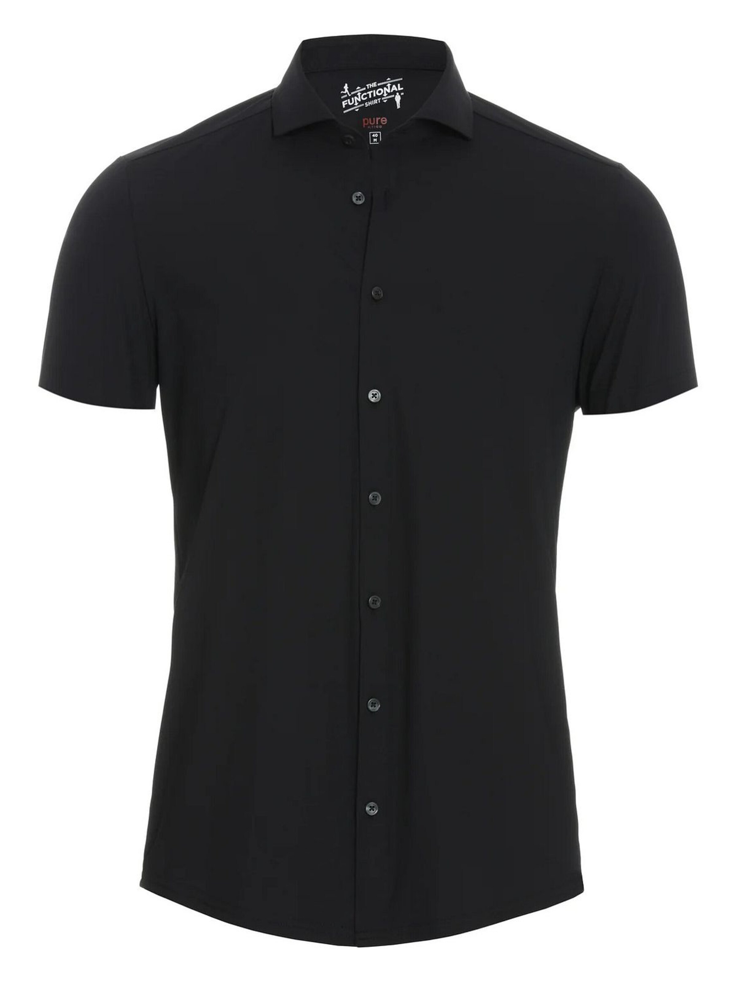 PURE Button Up Shirt in Black: front