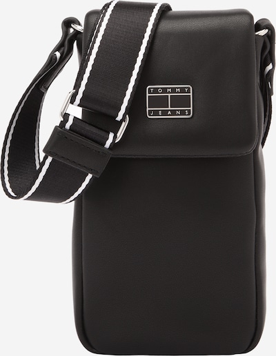 Tommy Jeans Crossbody bag 'Essential' in Silver grey / Black / White, Item view