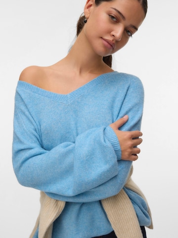 VERO MODA Sweater 'VMLeaf' in Blue: front