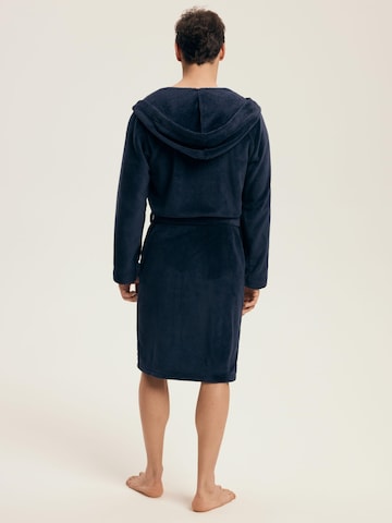 Henderson Bathrobe short 'Naps' in Blue