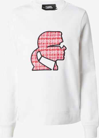 Sweat-shirt Karl Lagerfeld en blanc : devant