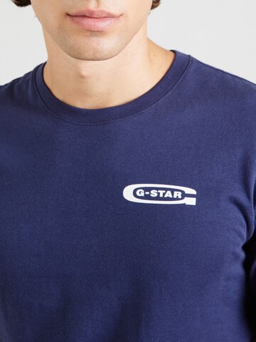 Tricou 'Old Skool' de la G-STAR pe albastru