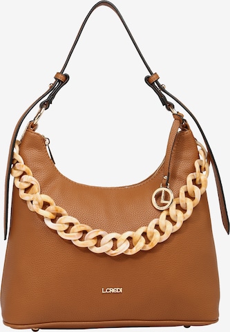 L.CREDI Handbag 'Juliana' in Brown: front