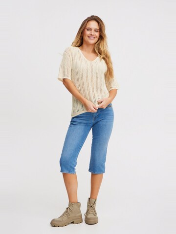 Pull-over 'Reese' PULZ Jeans en beige