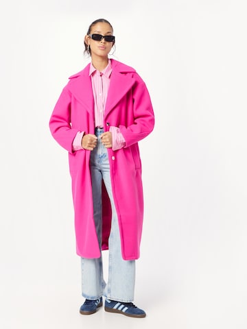 Warehouse Демисезонное пальто в Ярко-розовый