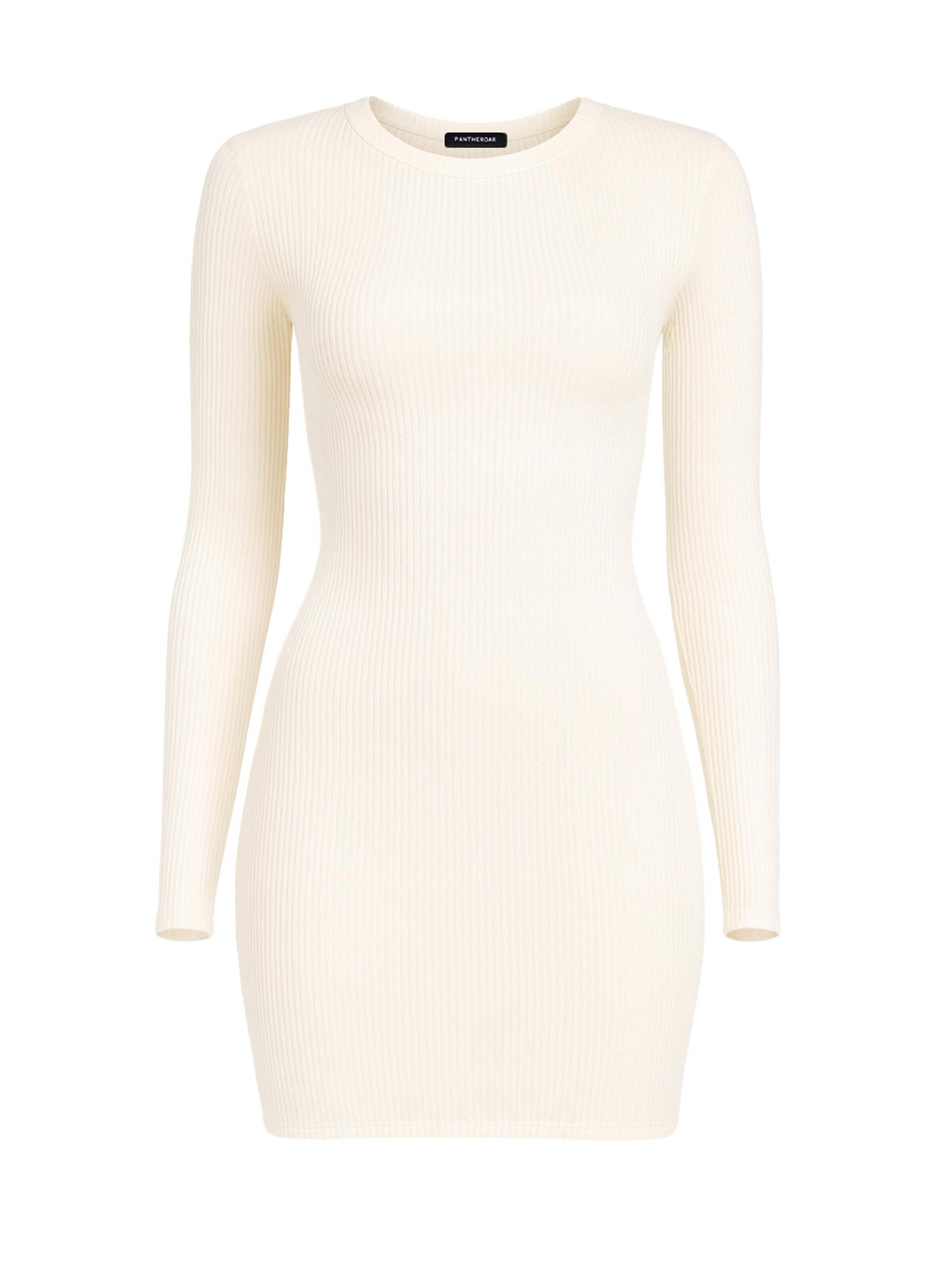 PANTHEROAR Úpletové šaty 'Essential Dress' – béžová: přední strana