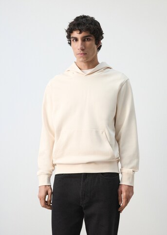 MANGO MAN Sweatshirt 'Bone' in Beige: front