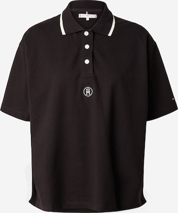 TOMMY HILFIGER - Camiseta 'VARSITY' en negro: frente