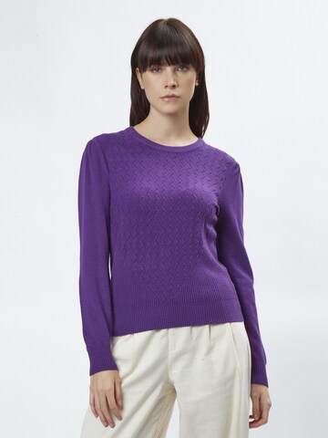 Pull-over Influencer en violet : devant