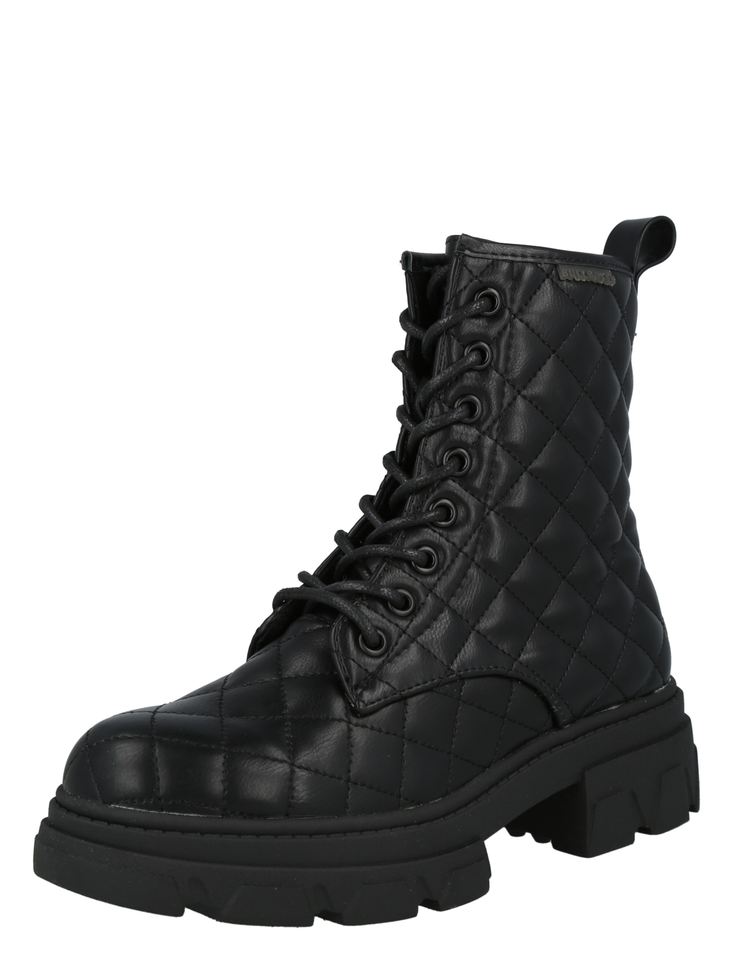 BULLBOXER Lace-Up Ankle Boots in Black: front