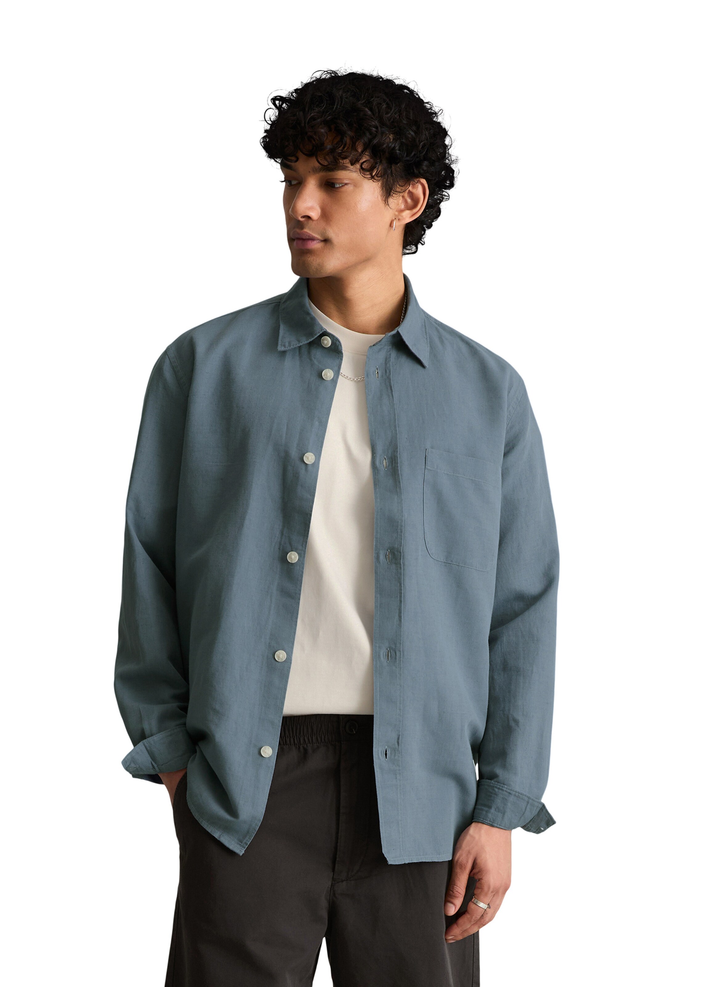Marc O'Polo DENIM Regular Fit Hemd in Blau: Vorderseite