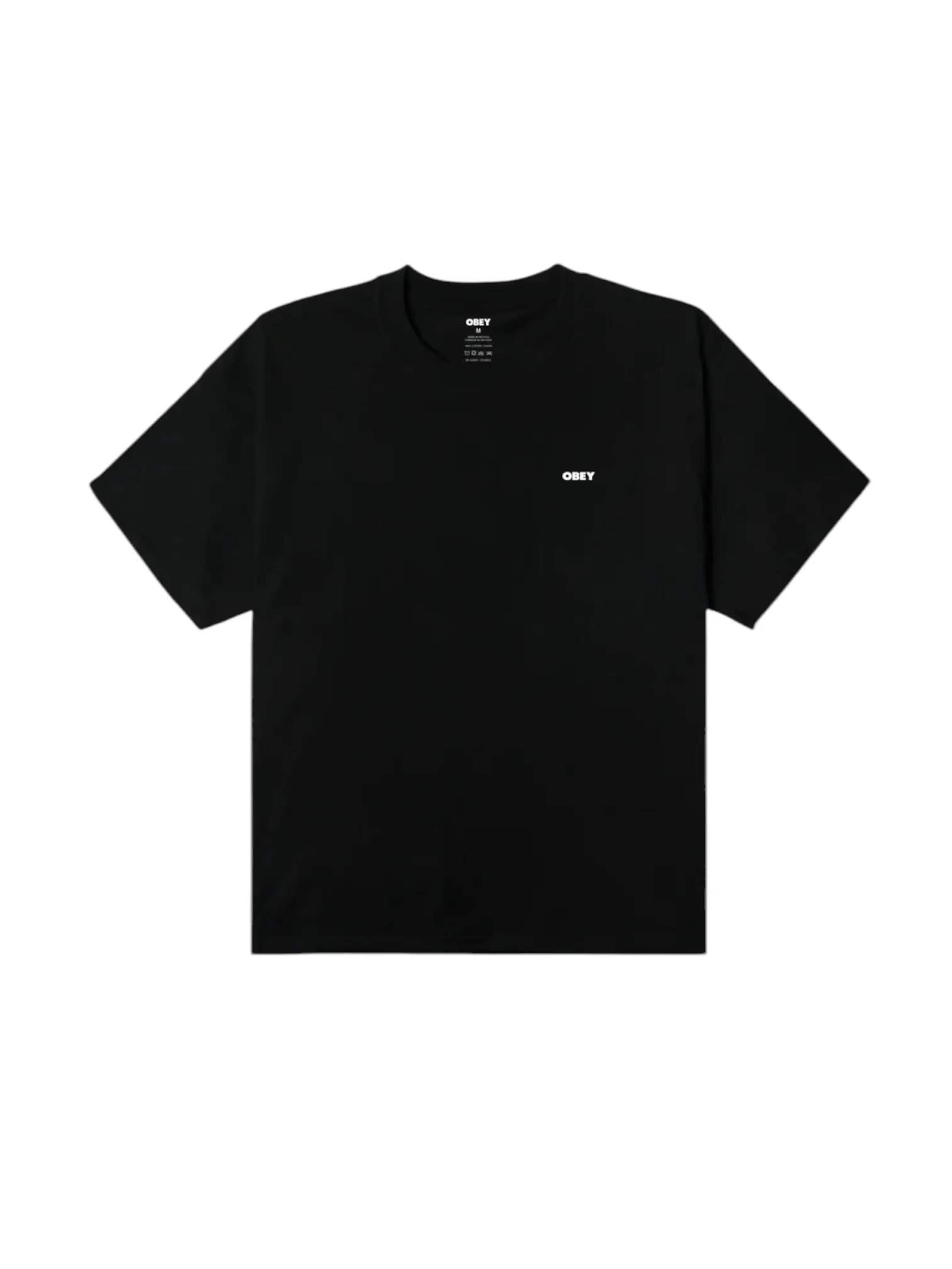 Maglietta di Obey in nero: frontale