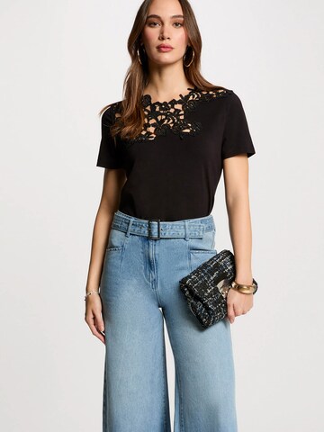 Morgan Shirt in Zwart: voorkant