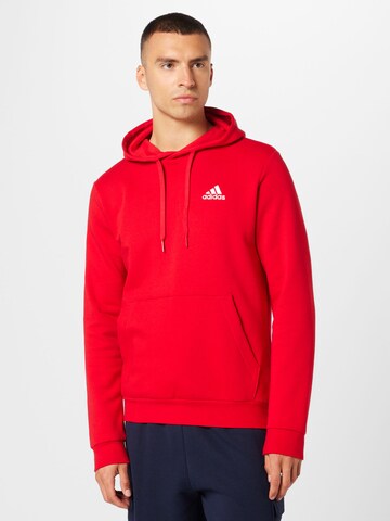 ADIDAS SPORTSWEAR Αθλητική μπλούζα φούτερ 'Essentials' σε κόκκινο: μπροστά