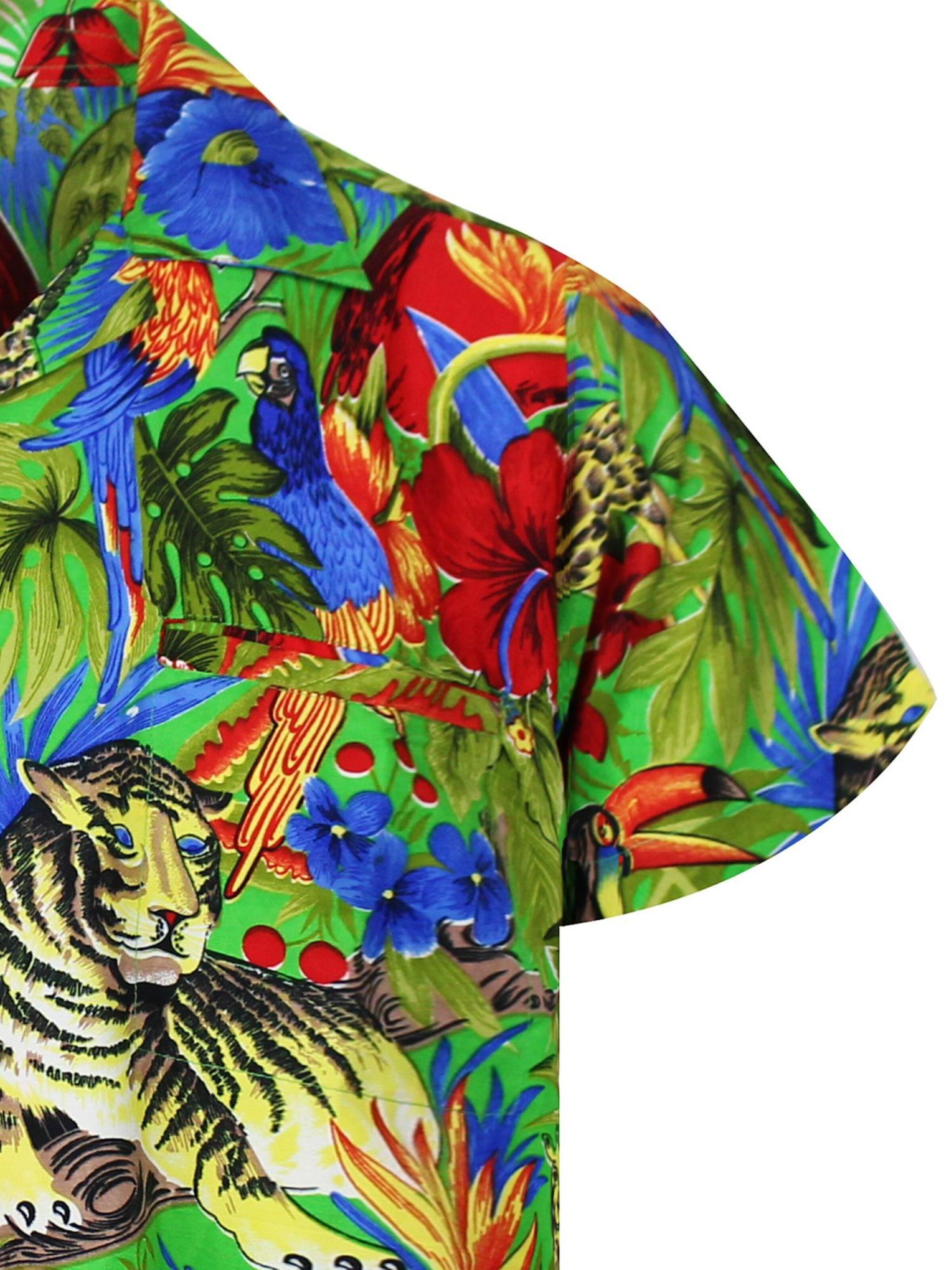 King Kameha Shirt 'Jungle'‌‌‌‌ in Grün