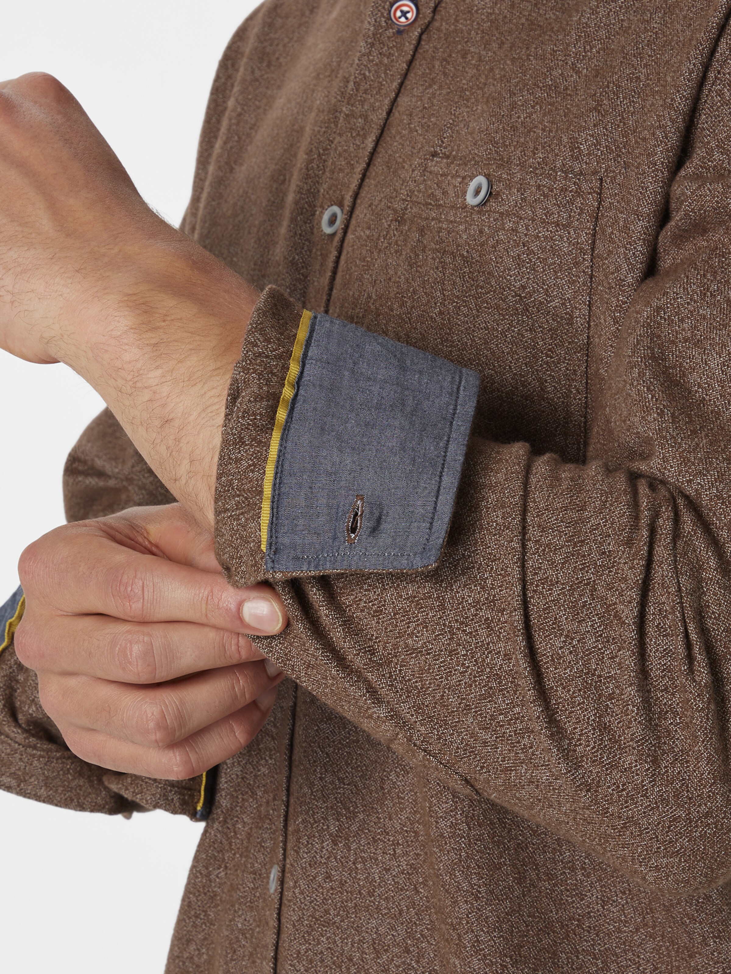 PADDOCKS Regular fit Button Up Shirt in Brown