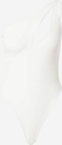 Misspap Bralette Swimsuit in White: front