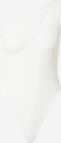 Misspap Bustier Badeanzug in Weiß: predná strana