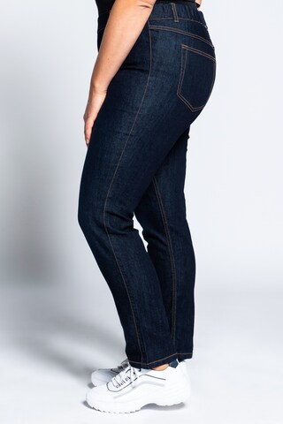 Ulla Popken Slimfit Jeggings 'Sienna' in Blauw: voorkant