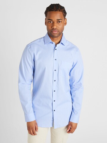 SEIDENSTICKER Regular fit Риза 'SMART ESSENTIALS' в синьо: отпред