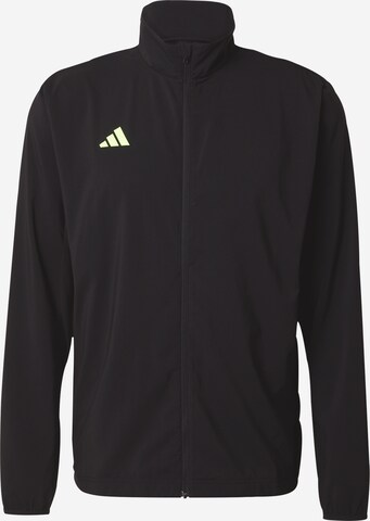 ADIDAS PERFORMANCE Спортивная куртка 'ADIZERO' в Черный: спереди