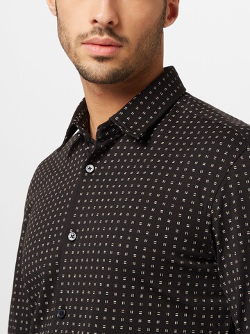 BOSS Black Regular fit Button Up Shirt 'Roan' in Black