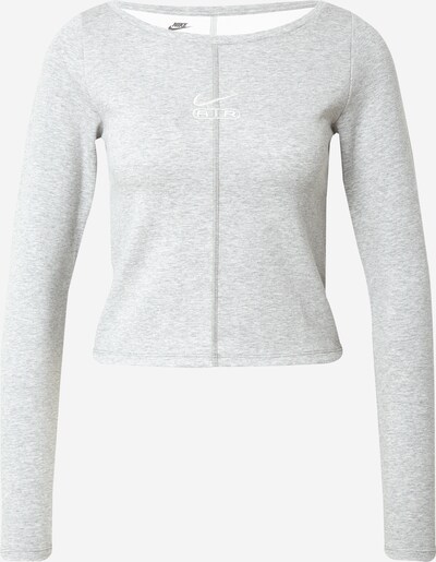 Nike Sportswear Majica 'AIR' u siva melange / bijela, Pregled proizvoda