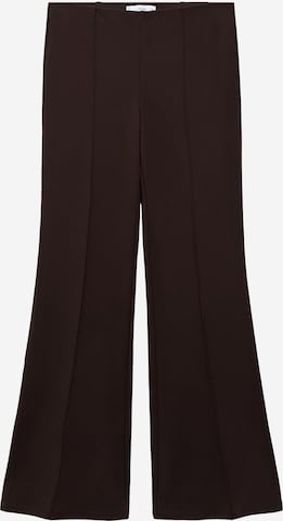 MANGO Flared Trousers 'DELFI' in Brown: front