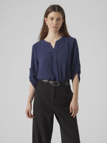 VERO MODA Blouse 'ELVA' in Blauw: voorkant
