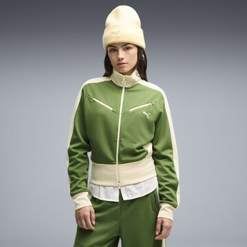 Veste de survêtement 'T7' PUMA en vert : devant