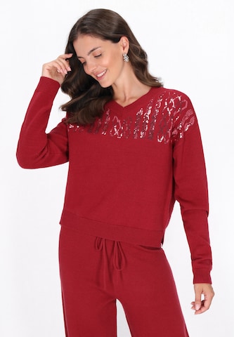 usha BLACK LABEL - Jersey en rojo: frente