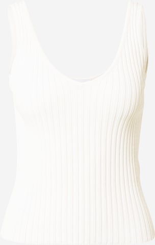 Calvin Klein Kootud topp, värv valge: eest vaates
