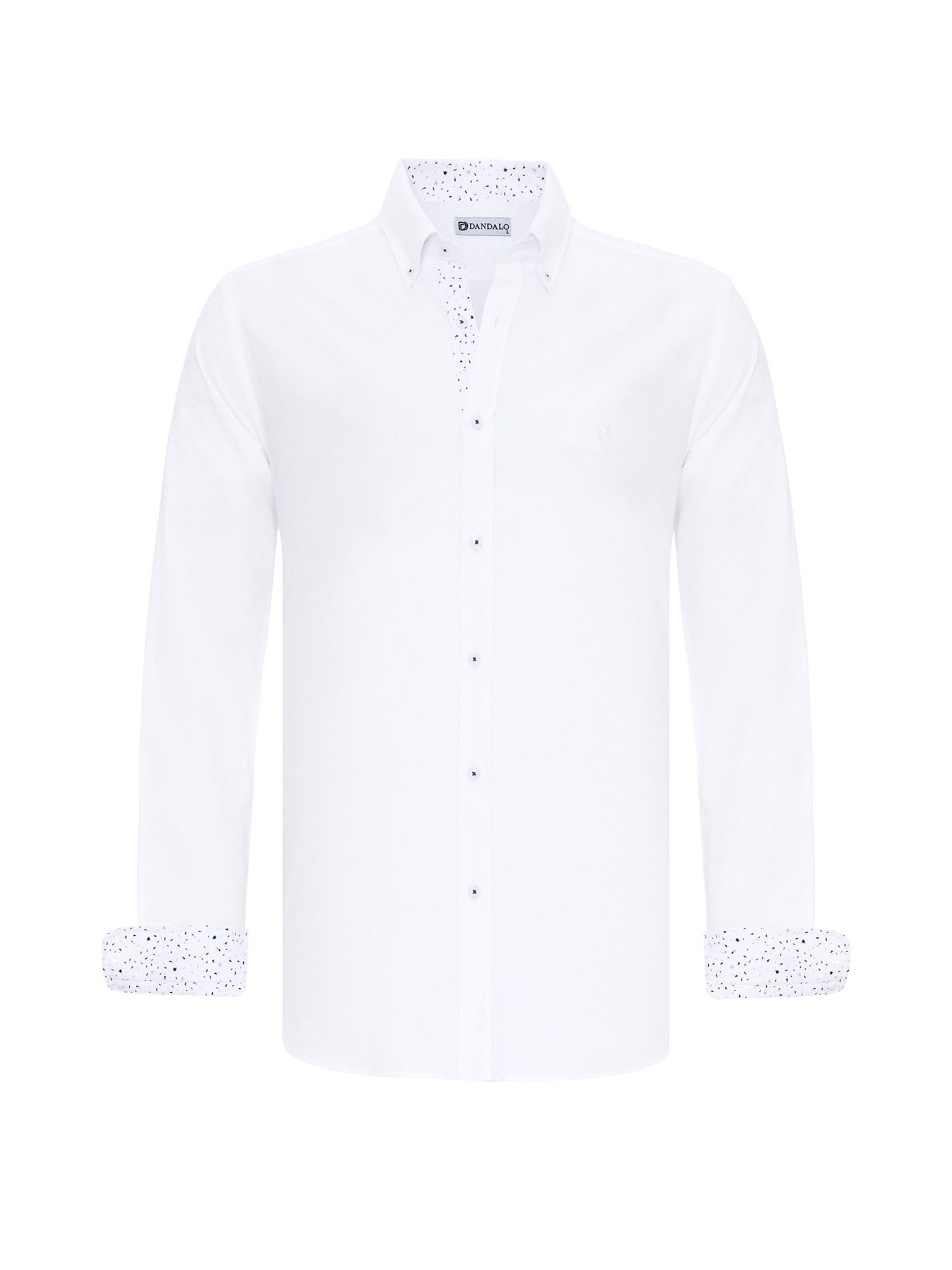 Dandalo Regular fit Overhemd in Wit: voorkant