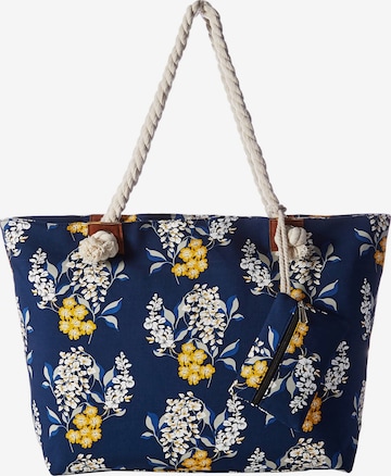 DonDon Beach Bag 'DonDon Strandtasche mit Reißverschluss Shopper Beach bag Badetasche - Paisley' in Blue: front
