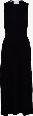 SELECTED FEMME Gebreide jurk in Zwart: voorkant