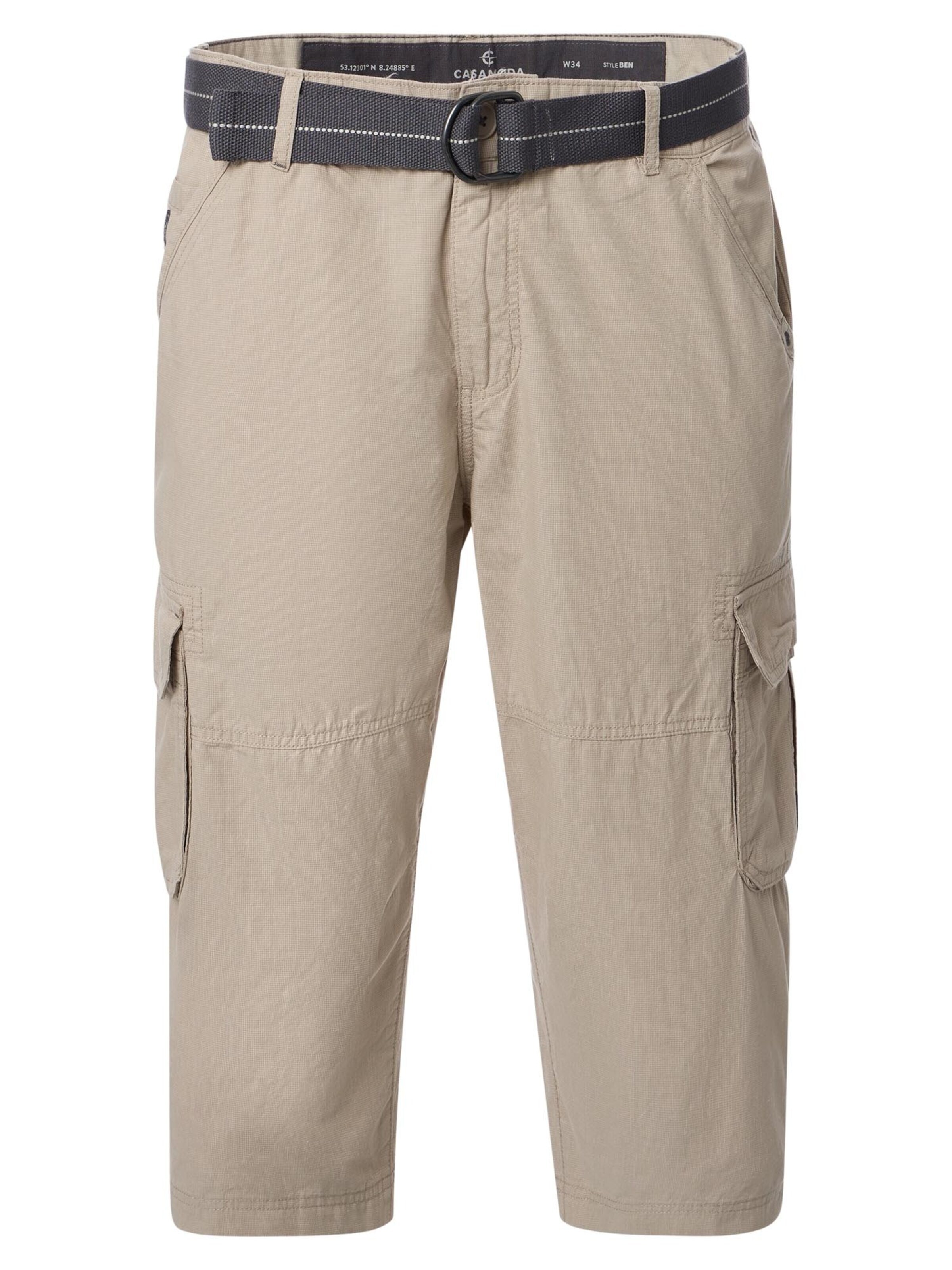 CASAMODA Regular Cargo Pants 'Cargo-Bermuda 3/4' in Beige: front