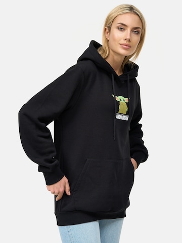 Recovered Sweatshirt 'Star Wars The Mandalorian Baby Yoda' in Schwarz