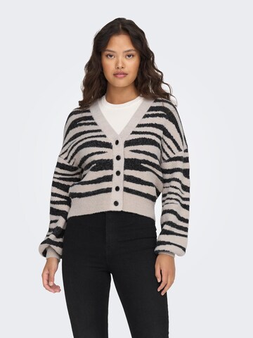 JDY Strickjacke 'Lorraine' in Grau: Vorderseite