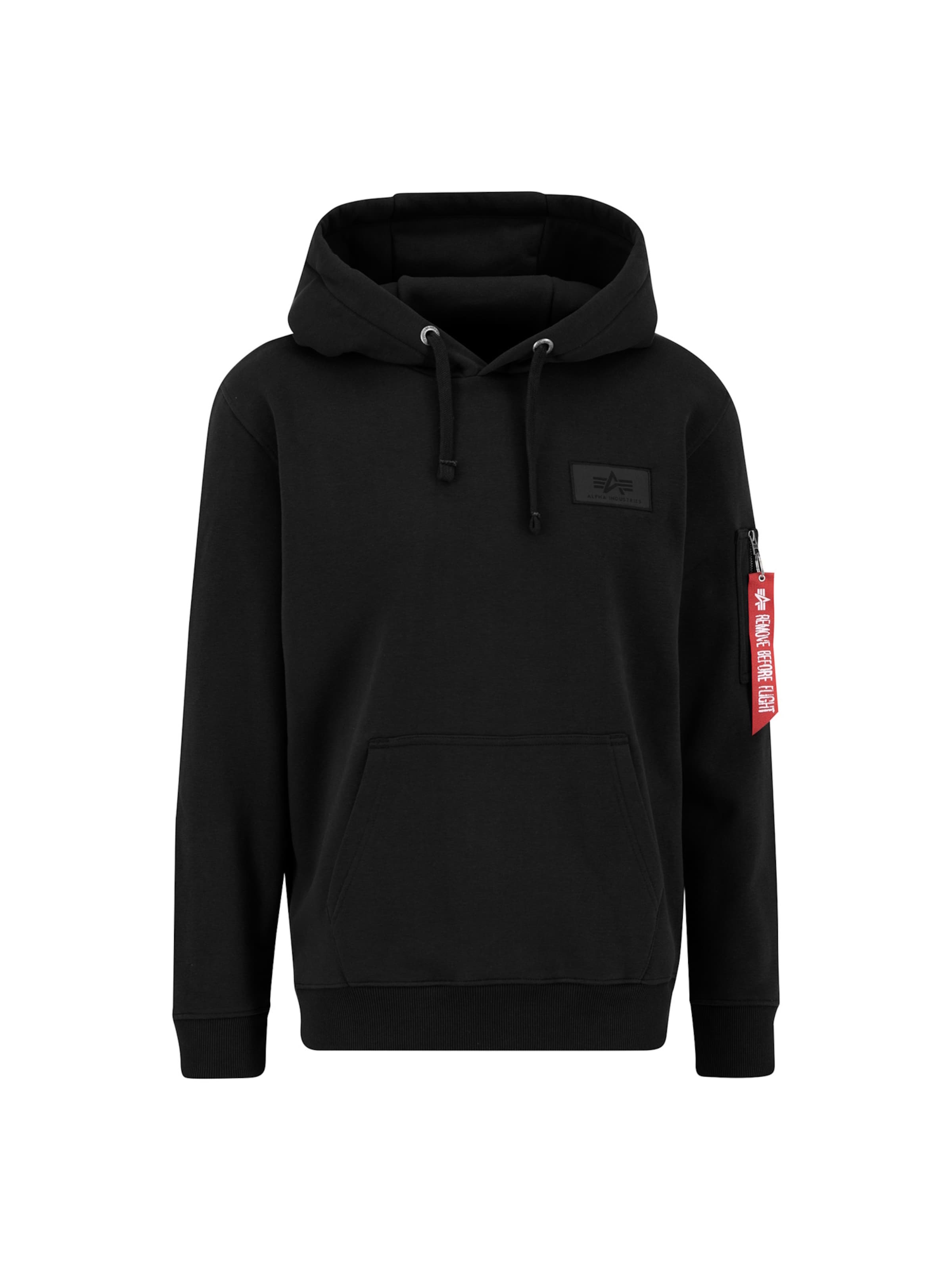 ALPHA INDUSTRIES Sweatshirt i svart: framsida