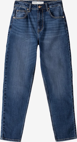 Bershka Tapered Jeans in Blue: front