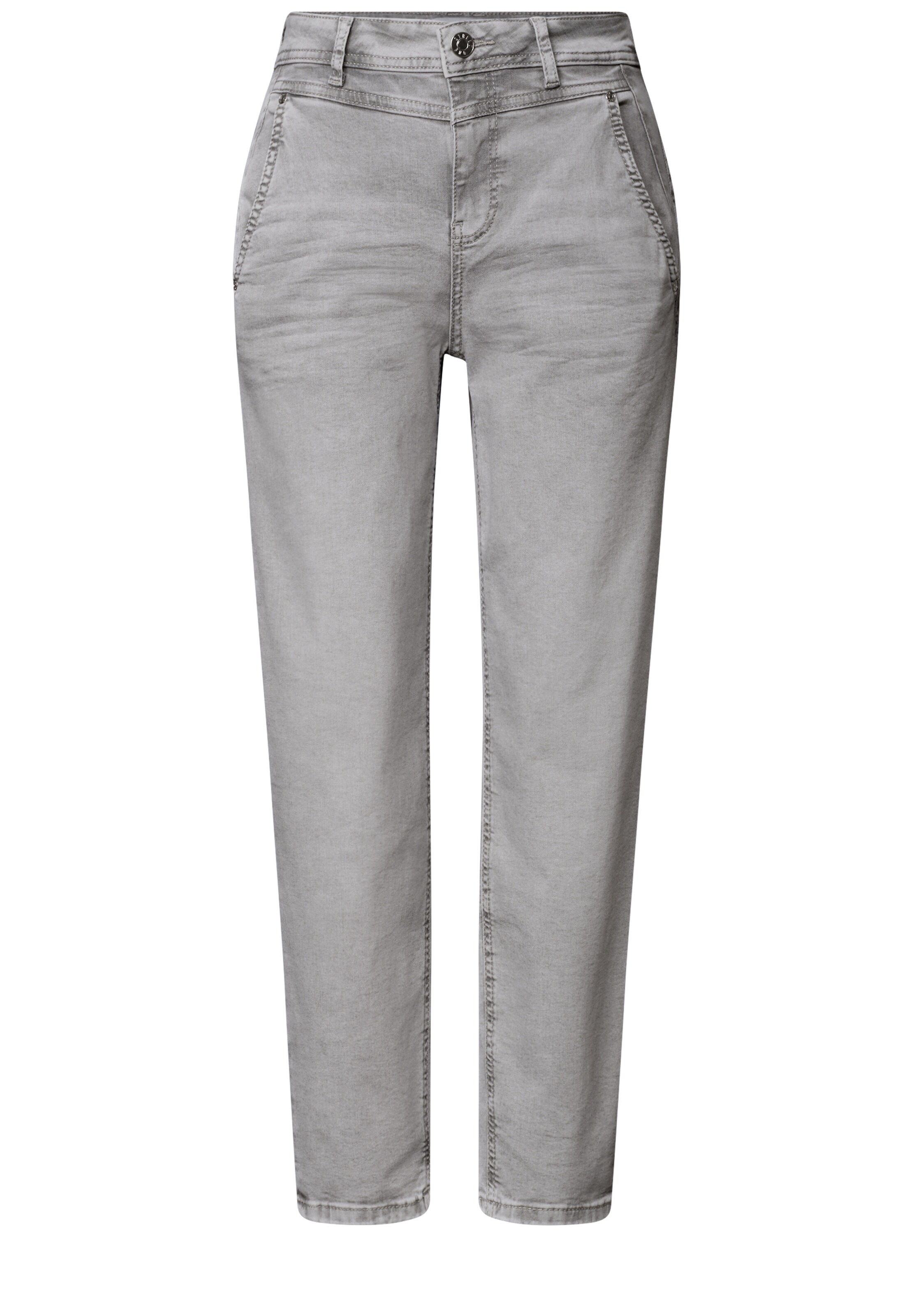 STREET ONE Loosefit Jeans in Grau: Vorderseite