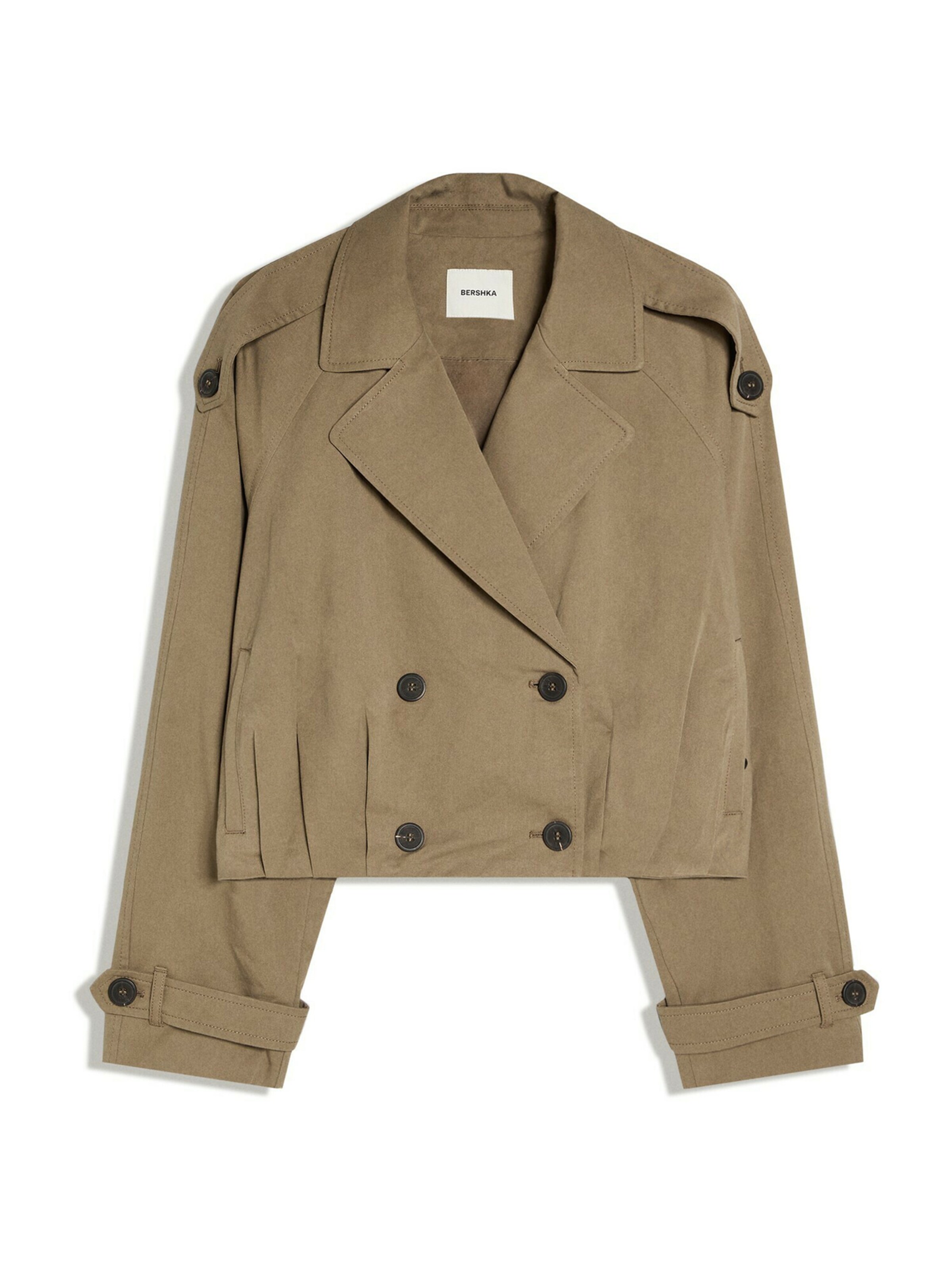Bershka Manteau mi-saison en XS en taupe, Vue avec produit