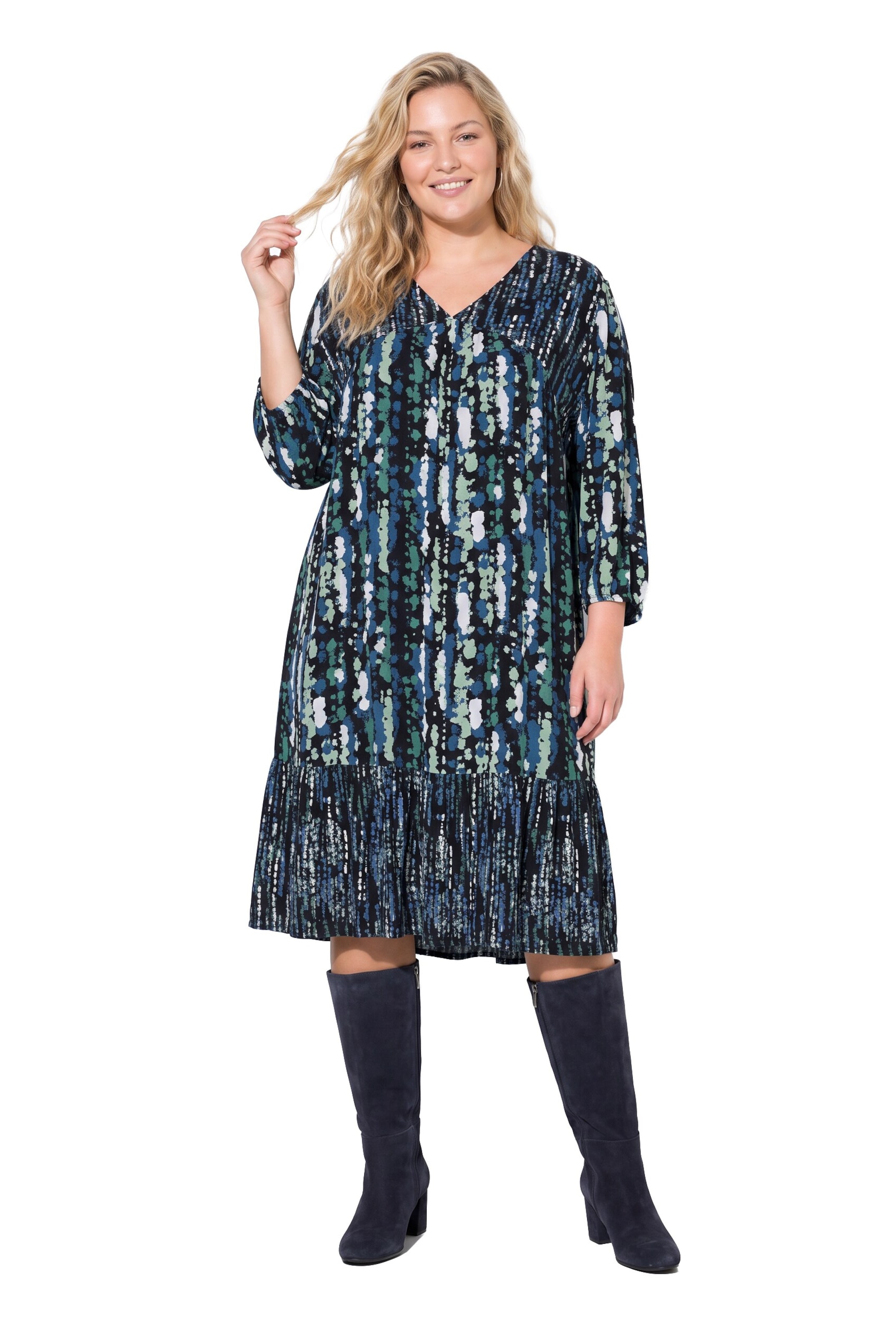 Ulla Popken Jurk in Gemengde kleuren: voorkant