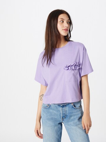T-shirt UNITED COLORS OF BENETTON en violet : devant