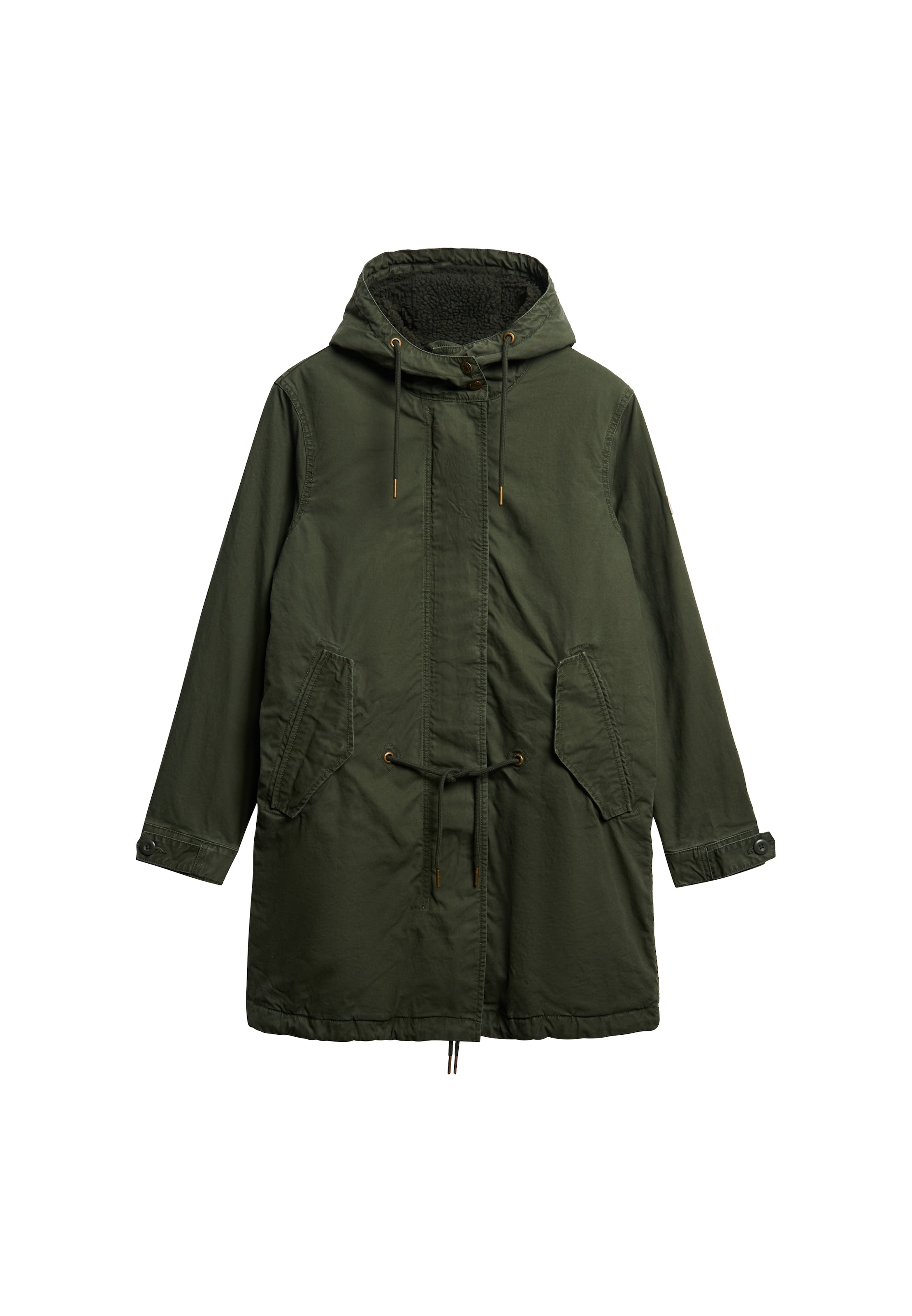 Parka mi-saison Superdry en vert : devant