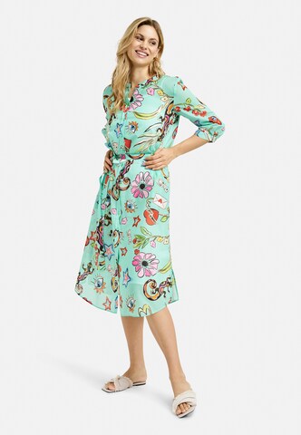 Milano Italy Gemustertes Midikleid mit 3/4-Ärmeln in Mischfarben