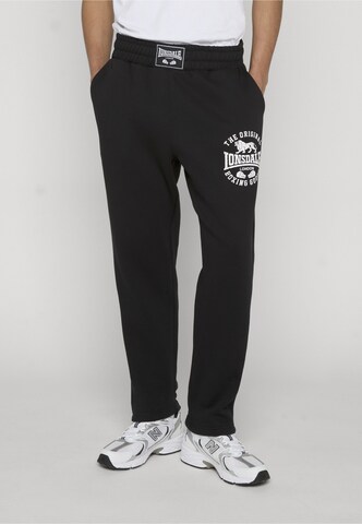 LONSDALE Loose fit Trousers 'Hauxley' in Black: front